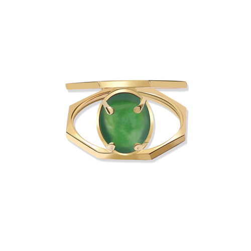 انگشتر دو رینگی هشت ضلعی با استار